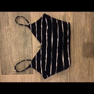 Blue tie die crop top